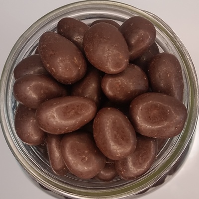 Amandes chocolat noir bio, vegan et équitable - 100gr (taxable)